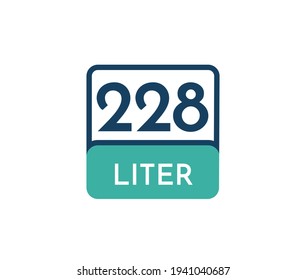 228 liters icon vector illustration