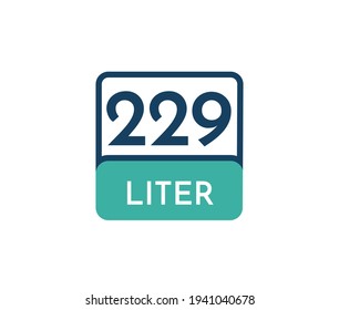 229 liters icon vector illustration