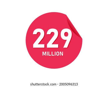 229 million texts on the white background