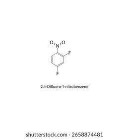 2,2-Difluoropropane skeletal structure. Fluoroalkane compound schematic illustration. Simple diagram, chemical formula.