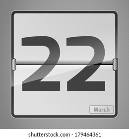 24 March Counter Calendar Calendar Days Stock Vector (Royalty Free