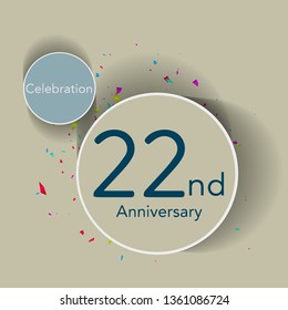 22nd anniversary logo with the classic stage, gives a simple feel but looks elegant, this design is suitable for greeting cards or invitation cards
