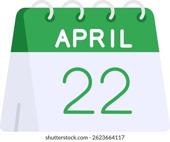 22nd of April Line vector Icon Design