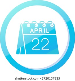 22 de abril Línea Vector Icon Design