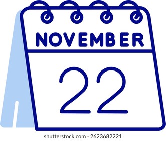 22. November Line Vektor Icon Design