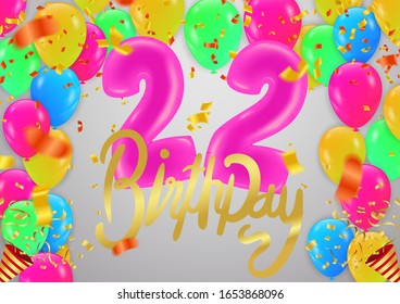 22th Birthday Images, Stock Photos & Vectors | Shutterstock