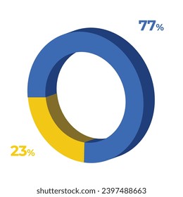 23 77 3d donut pie chart illustration eps vector