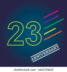 23 anniversary celebration vector concept template design
