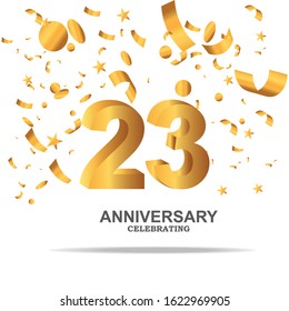 23 anniversary celebration vector concept template design illustration