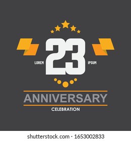 23 anniversary celebration vector concept template design