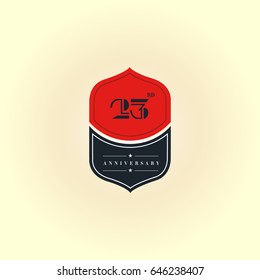 23 Anniversary logo design template