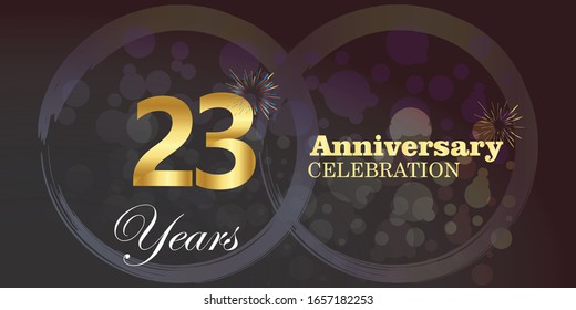 23 Jubiläum Logo-Vektorillustration Vorlage. Design für Banner, Grußkarten oder Print