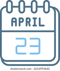 23 April Line Two Colour Icon