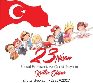 23 april vector national sovereignty and children's day