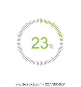 23% circle percentage diagrams, 23 Percentage ready to use for web design, infographic or business.