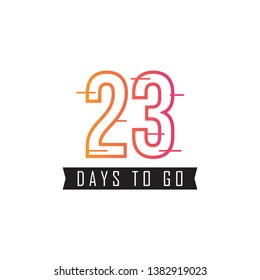 23 Days to go design template