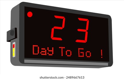 23 days to go, number days to go countdown illustrasion template design and icon design