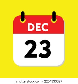 23 December icon with yellow background