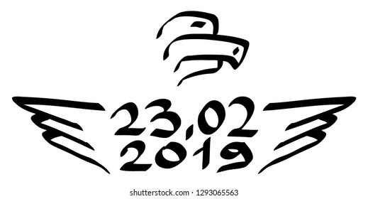 23 february vector illustration on a white background. Vector art.