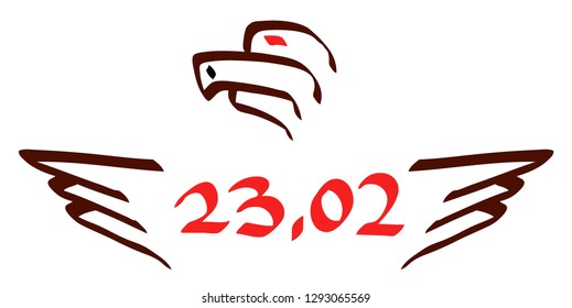 23 february vector illustration on a white background. Vector art.