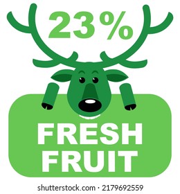 23% fresh food everyday graphic label or sticker vector illustration isolated on white background, design vector illustration. Suitable for product label