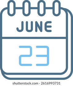 23 June Line Two Colour Icon