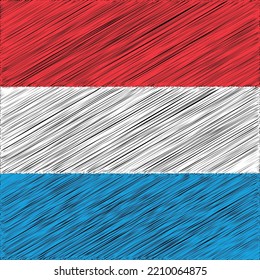 23 June Luxembourg National Day Flag Design