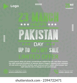 23 march pakistan day social media facebook post | pakistanday banner design | promotion 23 march pakistan day instagram post | president pakistan day template | limited offer post, 14 august poster