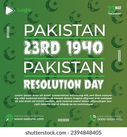 23 march pakistan day social media facebook post | pakistanday banner design | promotion 23 march pakistan day instagram post | president pakistan day template | limited offer post, 14 august poster