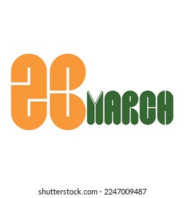 23 march typography vector illustration