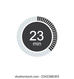 23 minutes timers Clock, Timer 23 min icon.