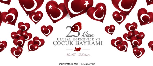 23 nisan ulusal egemenlik ve cocuk bayrami. for 
English ;(23 April, National Sovereignty and Children’s Day) vector illustration.