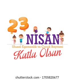 23 nisan ulusal egemenlik ve cocuk bayrami. kutlu olsun. (happy april 23 national sovereignty and children's day of turkey.)