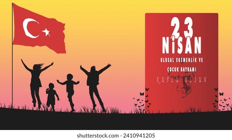  23 Nisan Ulusal Egemenlik ve Cocuk Bayrami, Translated: April 23 National Sovereignty and Children's Day.