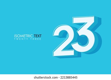 23 Diseño de Estilo Isométrico Número