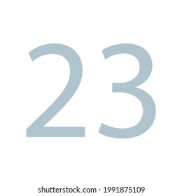 23 NUMBER SIMPLE CLIP ART VECTOR