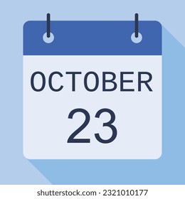 Calendario del 23 de octubre, Calendario de vectores.