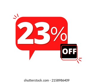 23% de descuento en el diseño de burbuja de pensamiento rojo cocom 