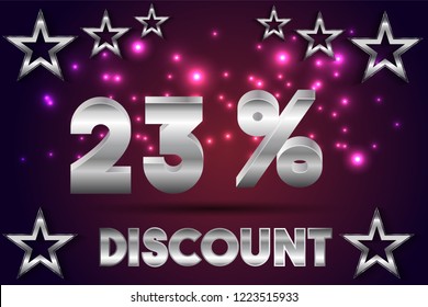 23% off discount promotion sale,  sale promo marketing.