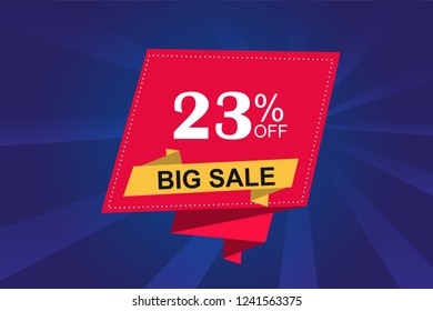 23% off discount promotion sale,  sale promo marketing.
