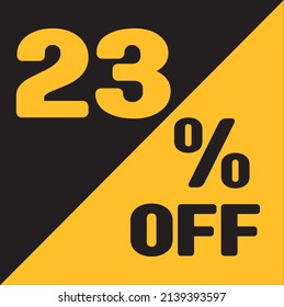 Up To 23% Off Special Offer sale sticker black and gold, vector illustration