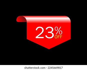 23 bieten Tag Rabatt Vektorsymbol Stempel , Vektorgrafik.
