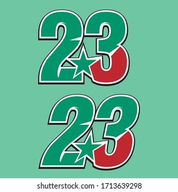 23 racing number in vector illustration,eps10