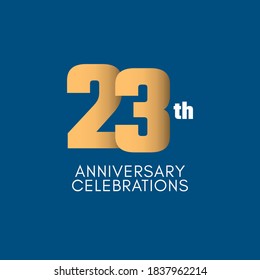 23 th Anniversary Celebration Vector Template Design Illustration