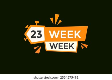 23 Wochen zu gehen, Symbol, Stile, Timer, Countdown, Uhr, Zeit, Hintergrund, Vorlage, 23 Wochen zu gehen Countdown, Aufkleber, linkes Banner, Geschäft, Verkauf, Label-Taste
