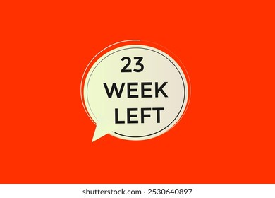 23 semana izquierda, icono, stile, temporizador, cuenta regresiva, reloj, tiempo, fondo, Plantilla, 23 semana izquierda cuenta regresiva, pegatina, Anuncio izquierdo, negocio, venta, Botón de la etiqueta
