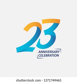 23 Year Anniversary Celebration Vector Template Design Illustration