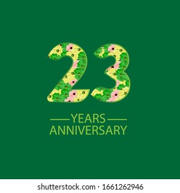 23 Year Anniversary Celebration Vector Template Design Illustration