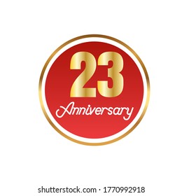23 year anniversary celebration, vector design for celebrations, invitation cards and greeting cards