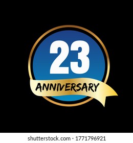 23 year anniversary celebration, vector design for celebrations, invitation cards and greeting cards